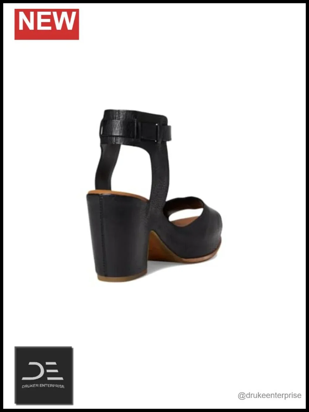 Leather Ankle Strap Platform Wedge Sandals Heels